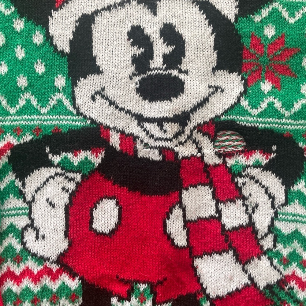 Disney Jumping Beans Mickey Mouse Christmas Sweater kids size 5 - Picture 2 of 4